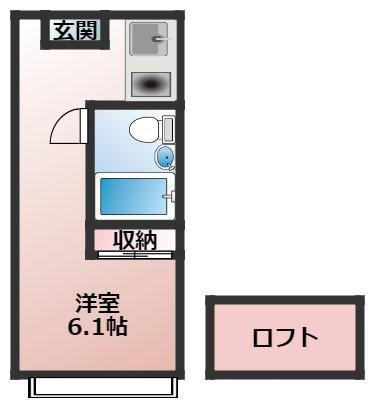 サンライフ志村(ワンルーム/2階)の間取り写真