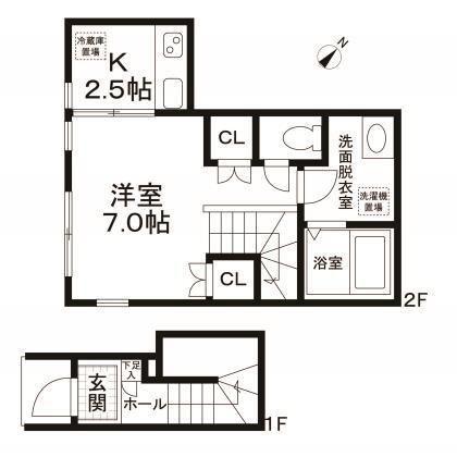 SOBE HALVA(1K/2階)の間取り写真