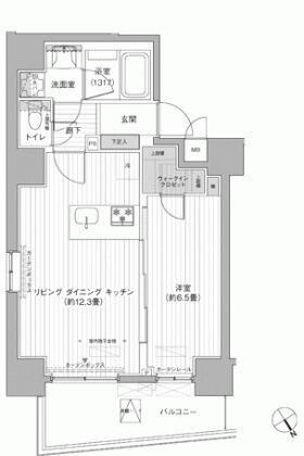 MAITRI YOTSUYA(1LDK/5階)の間取り写真