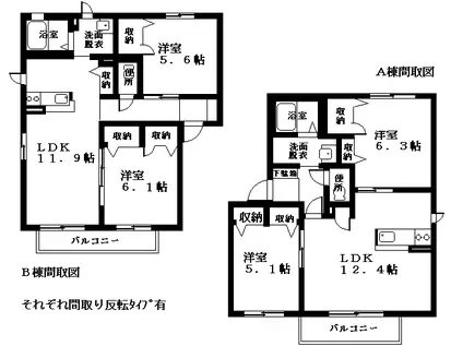 シャーメゾンつつじヶ丘A(2LDK/1階)の間取り写真