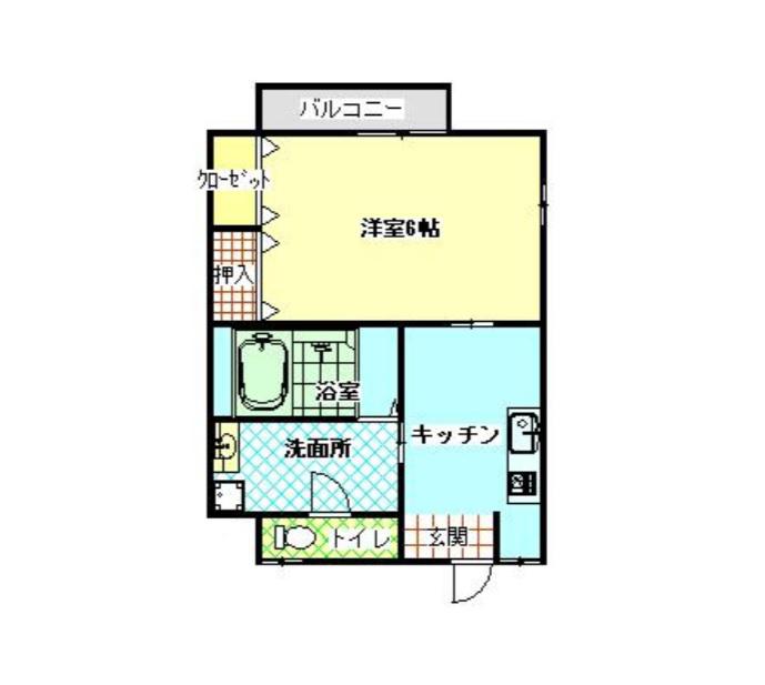 丸亀市飯山町 物件(1DK/1階)の間取り写真