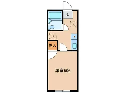 スタジオアパートV1(1K/2階)の間取り写真