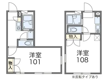 レオパレスアネックス.M.O(1K/2階)の間取り写真