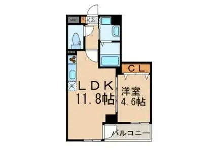 VIVACE KASAI(1LDK/4階)の間取り写真