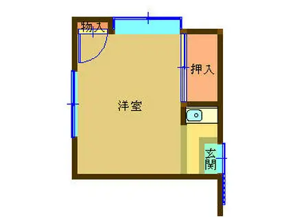 寿々木荘(ワンルーム/2階)の間取り写真