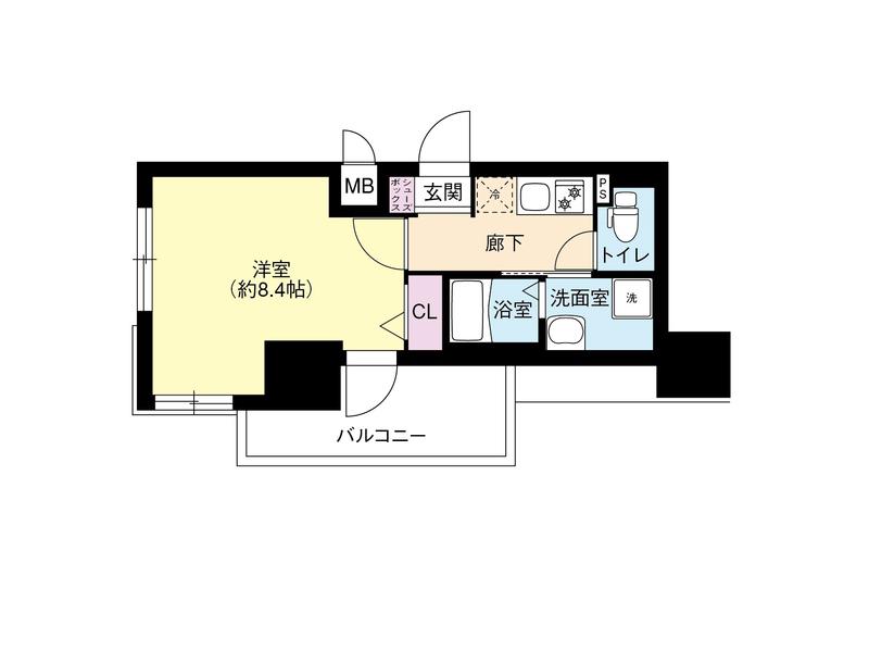 DIMUS新大阪(1K/10階)の間取り写真