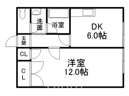 メゾンコヤマ(1LDK/1階)の間取り写真