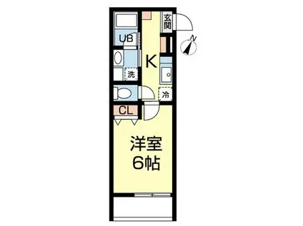 O2 SHIN-YOKOHAMA(1K/1階)の間取り写真