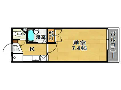 タウンズ桑野清水台第1(1K/1階)の間取り写真