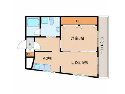 ミッキーハウスビルIII(1LDK/4階)の間取り写真