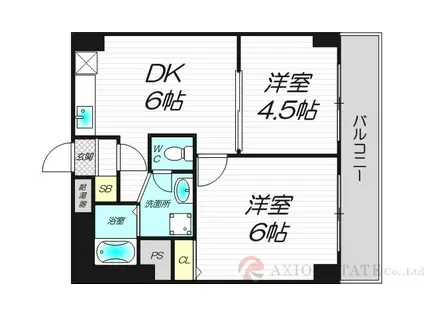 第5田村マンション(2DK/4階)の間取り写真