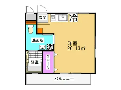 湘南台マンション21(ワンルーム/2階)の間取り写真