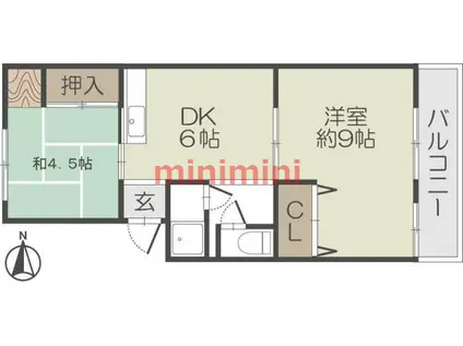 マンション和光(2DK/3階)の間取り写真