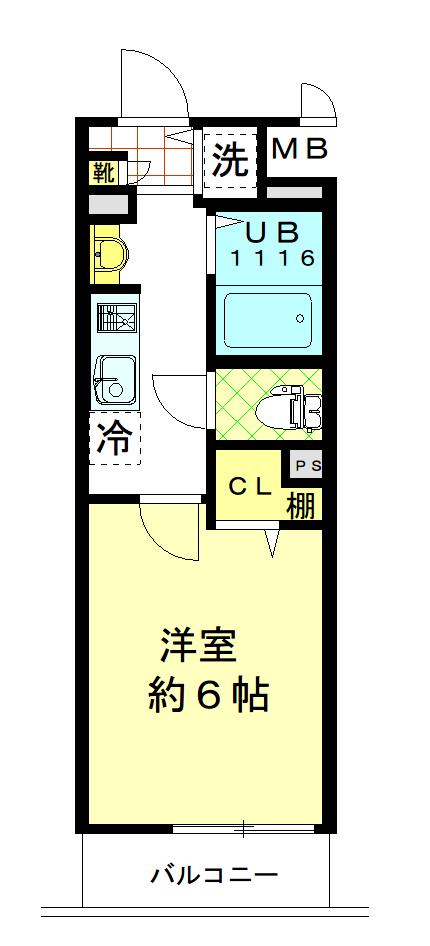 エクセレント大島III(1K/3階)の間取り写真
