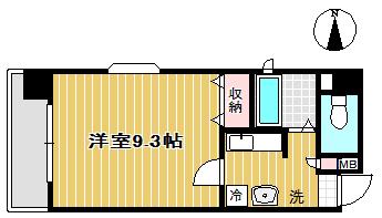 CHAYATOWN21(1K/4階)の間取り写真