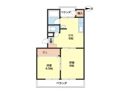 東和コーポラス(2DK/3階)の間取り写真