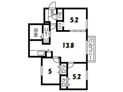 ARTEMIS(3LDK/1階)の間取り写真