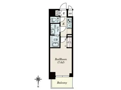 S-RESIDENCE名駅ノースII(1K/5階)の間取り写真