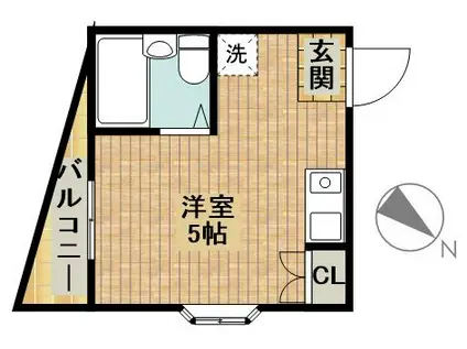 メゾン中原(ワンルーム/3階)の間取り写真