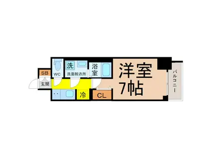 S-RESIDENCE名駅ノースII(1K/6階)の間取り写真