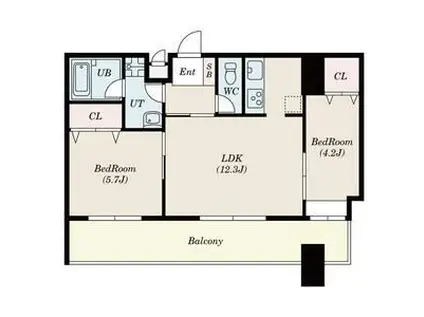 サムティ佐賀駅前SERENA(2LDK/8階)の間取り写真