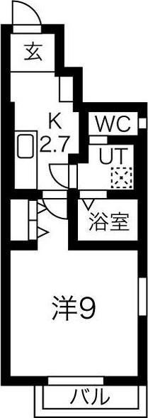 FIRST花巻(1K/1階)の間取り写真