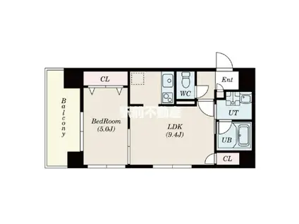 サムティ佐賀駅前SERENA(1LDK/4階)の間取り写真