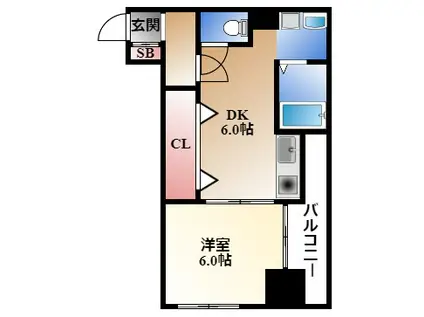 K-POINT-BLDG(1DK/5階)の間取り写真