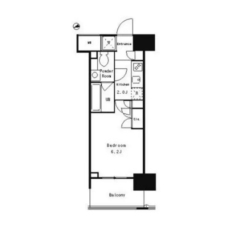 パークキューブ武蔵小杉 8階階 間取り