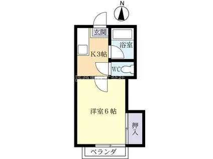 コーワパレス神立(1K/1階)の間取り写真