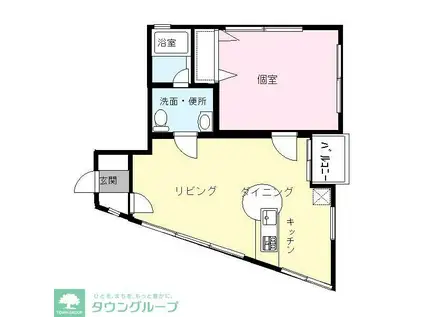 NEOFLAT(1LDK/2階)の間取り写真