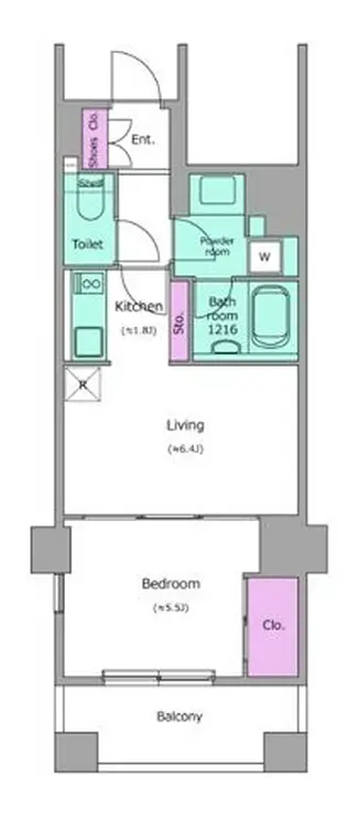 レジディア月島 8階階 間取り