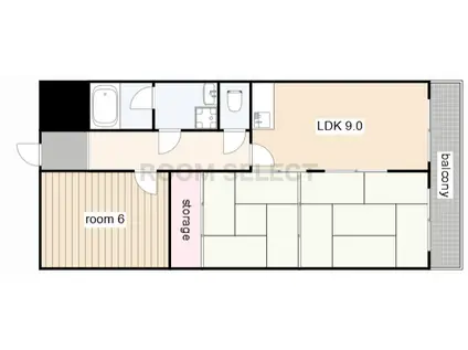 しのはらハイツ(3LDK/3階)の間取り写真