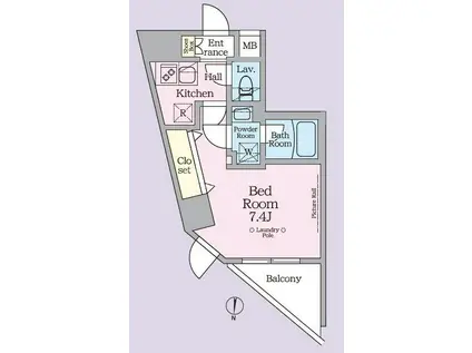 ARKMARK池袋本町(1K/4階)の間取り写真