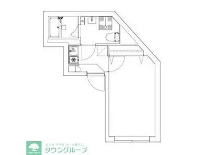 MAXIV CITY新江古田(1K/1階)の間取り写真