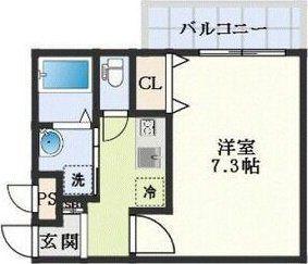 AILE柴島(1K/2階)の間取り写真