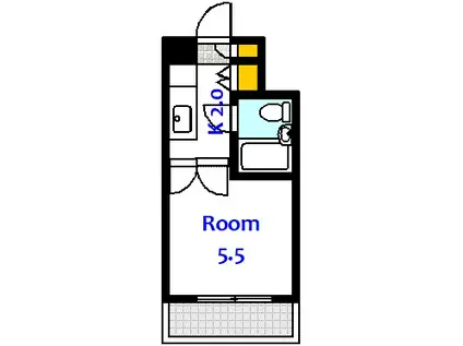 レジデンス天一(1K/5階)の間取り写真