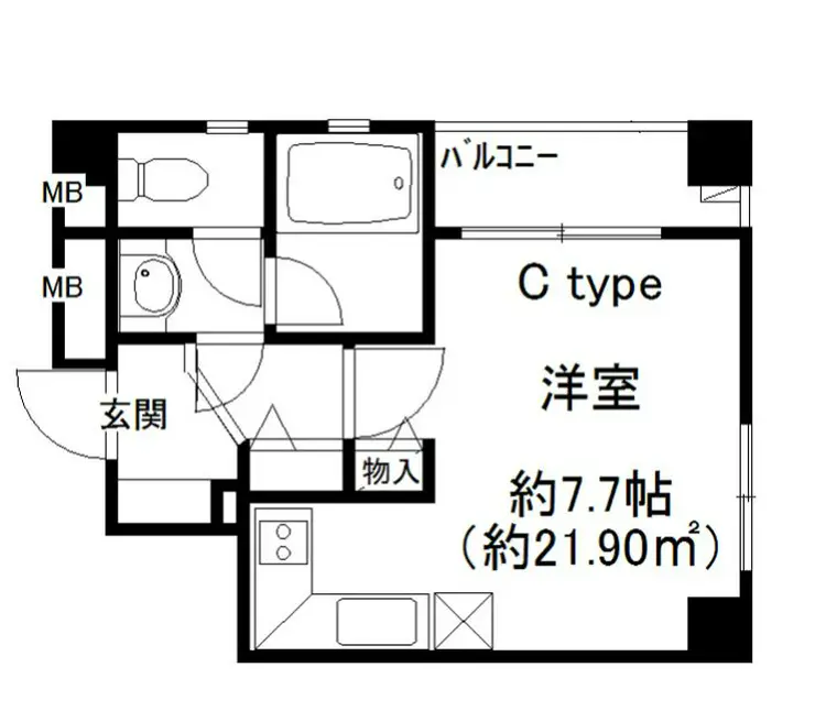 ソシエ六本木 3階階 間取り