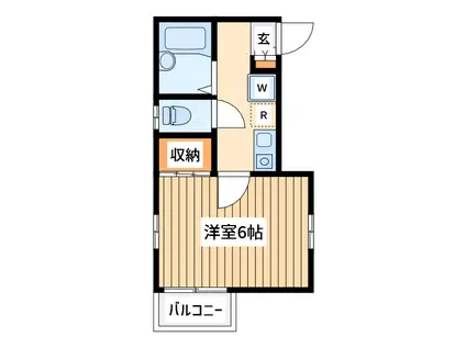 コーポ羽衣(1K/2階)の間取り写真