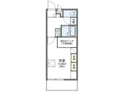レオパレスカサ エスペランサ(1K/1階)の間取り写真