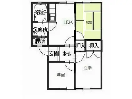 ＪＲ紀勢本線 海南駅 徒歩19分 2階建 築30年(2LDK/1階)の間取り写真