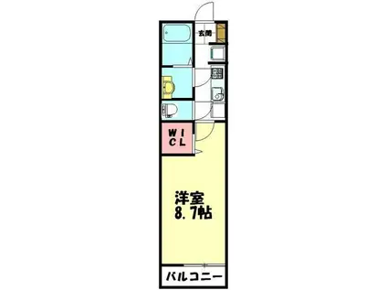 リブリ・COCOON(1K/1階)の間取り写真