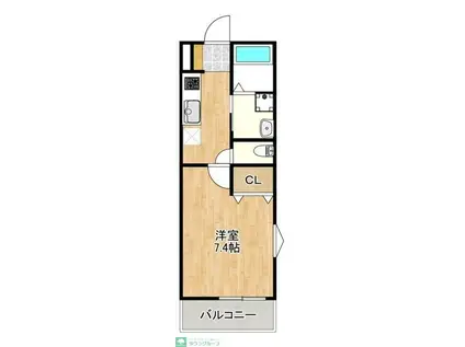 MAISON CLAIRE南柏(1K/2階)の間取り写真