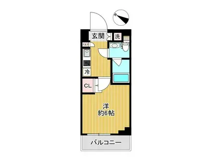 ルーブル横濱南太田弐番館(1K/2階)の間取り写真