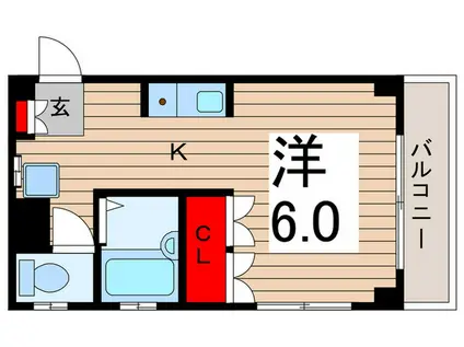 VILLA綾瀬(1K/1階)の間取り写真