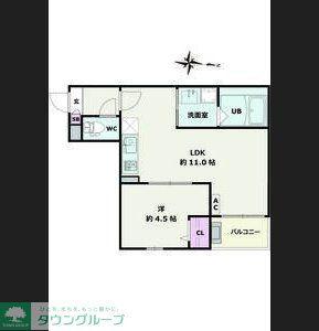 JACK OHATAI(1LDK/2階)の間取り写真