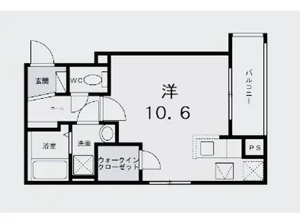 ヒカルサ神戸王塚台I(ワンルーム/1階)の間取り写真