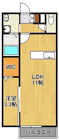 PREVOYANCE直方駅前(1LDK/1階)の間取り写真