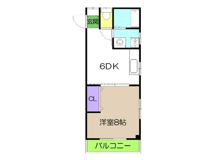 コーポエルフ(1DK/3階)の間取り写真