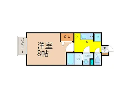 プレサンス上前津フィット(1K/13階)の間取り写真